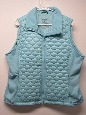 L.L.Bean Mountain Classic Puffer Vest Women's sz XL Blue Quilted Thinsulate